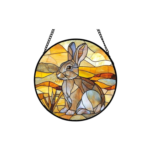 Stained Glass Window Hanging Stained Window Hanging with Suction Cups for Home and Garden Ornament