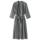 thumbnail image 2 of Bata de noche con cuello en V, ropa de dormir sexy, bata de mujer, vestido de noche, gris, XXL seitruly AP000943-06, 2 of 7
