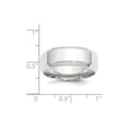 thumbnail image 5 of Solid 10k White Gold 8mm Bevel Edge Comfort Fit Wedding Band Size 13, 5 of 5