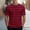 Red, variant on Dianli Gifts Activewear Men's Fashion Casual Striped Print Short Sleeve Round Neck Sports T-Shirt Breathable Quick-Dry Lightweight Athletic Tee for Gym Training Everyday Wear Workout