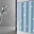 thumbnail image 1 of Cortina de ducha para el hogar con descuento, cortina de ducha de poliéster con estampado de copos de nieve gruesos para baño, repelente al agua, a prueba de moho (120cm * 200cm) JAMW Sencillez, 1 of 5