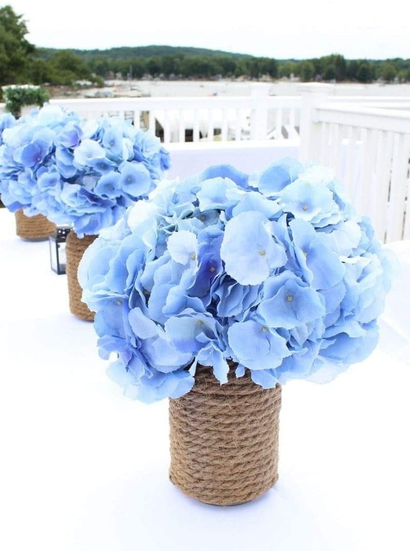 MaxFox Fake 6 Heads Exquisite Orchid Bouquet Hydrangea Bridal Bouquets Home Office Wedding Party Decor Artificial Flowers 