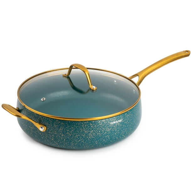 Thyme & Table Nonstick 5QT Saute Pan, Peacock Blue