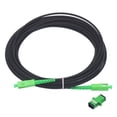 thumbnail image 1 of Unique Bargains 1Pcs 32.8Ft Single Mode Simplex OS2 Fiber Optic Cable LSZH SC/APC-SC/APC Armored Jumper Optical Black with Adapter, 1 of 5