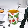 thumbnail image 5 of Yiaed Strawberry Print Ceramics Coffee,Large Handle Design,Extra Large Tea and Coffee Cup for Office and Home Mugs, 5 of 6