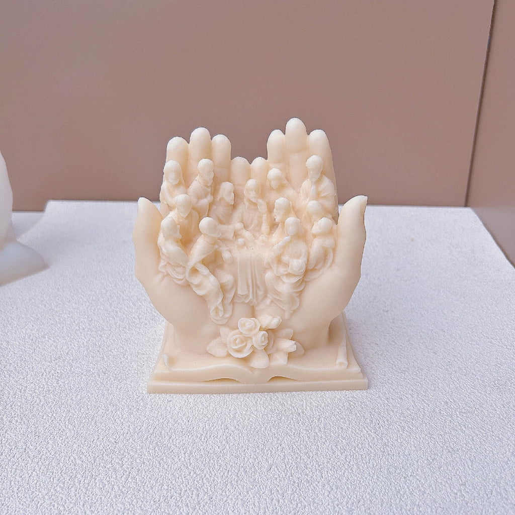 Oasiva Religious Statue Candle Mold for Making Candle Christmas Decor Gypsum Ornaments