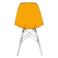 thumbnail image 3 of LeisureMod Cresco Molded Dining Side Chair - Acrylic Base Modern Accent Chair, Kitchen and Dining Stool, Set of 4, 3 of 8