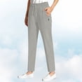 thumbnail image 2 of Delayuji Womens Casual Pant Ice Silk Solid Color Comfortable Active Fit Work Pants Daily Wear, 2 of 8