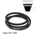 thumbnail image 2 of Unique Bargains 1180mm Inner Girth 10mm Width Cogged V Belts Rubber Drive Belt for Power Transmission 2 Pack, 2 of 6