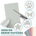 thumbnail image 4 of Uxcell 12Pcs Parches de Planchar de Denim para Ropa Parches de Denim Gris Claro, 4 of 6
