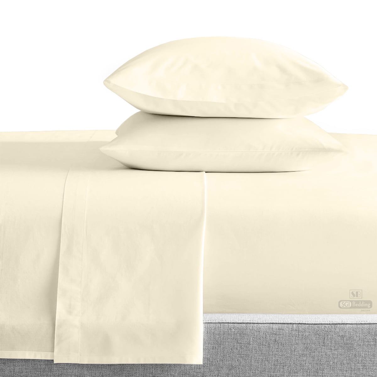 SGI Bedding 600TC 12" Deep Cotton 4PC Sheet Set RV King 72x80" Ivory