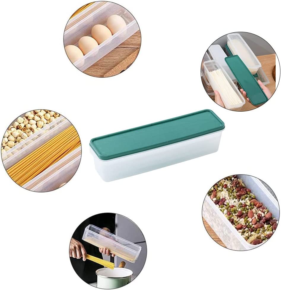 3 Boîtes De Rangement Pour Pâtes En Plastique Transparent - Hermétiques - Empilables - 31.8x8.8x8.1 Cm
