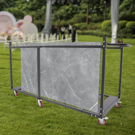 Folding Table Rack Dolly Cart W/ Casters Max 8 Round Table 12 Folding Table