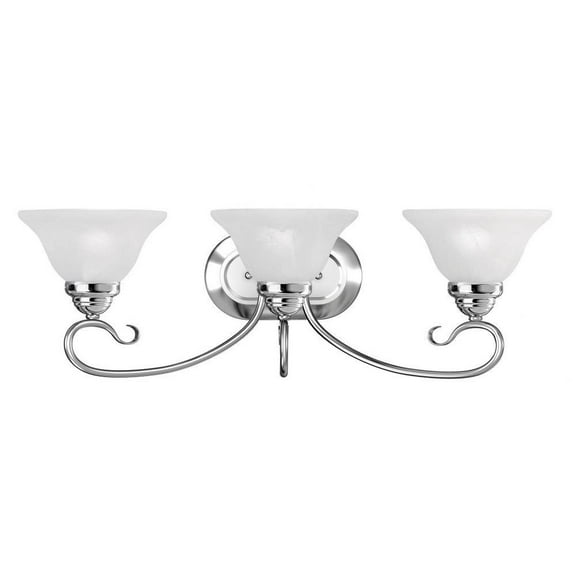 3 Light Bathroom Light in Traditional Style 26.5 inches Wide By 8.5 inches High-Polished Chrome Finish Bailey Street Home 218-Bel-1261194