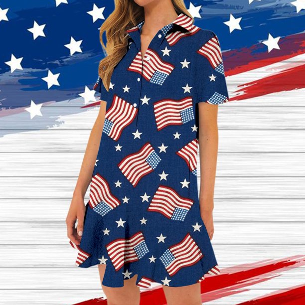 WILLBEST Vestidos para Mujer, Vestido Informal de Talla Grande para Vacaciones, de Manga Corta, con Abertura Frontal y Dobladillo con Volante, Mezcla Cómoda, Atuendo de Primavera y Verano Grande