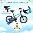 thumbnail image 6 of Costway 16 Inch Kids Bike with Training Wheels, Dual Hand & Coaster Brakes, Adjustable Seat Blue, 6 of 10
