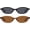 Black + Brown, variant on Retro Oval Eye Sunglasses for Women Y2k esigner Narrow Shaes 90s Treny Sun Glasses