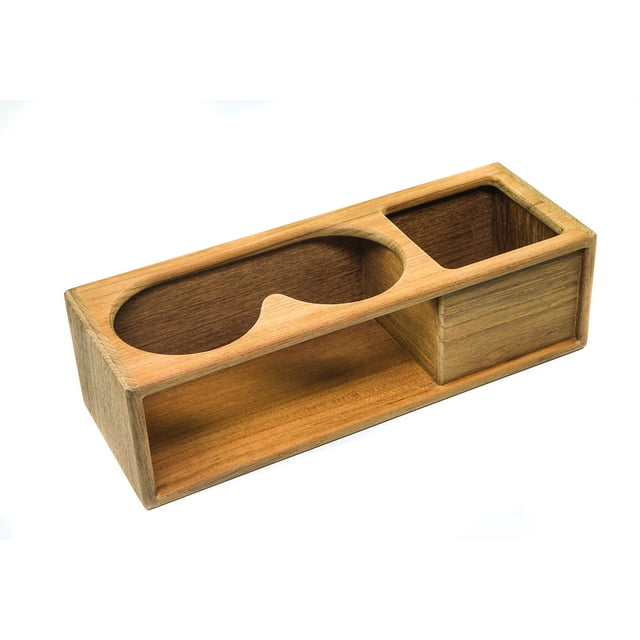 Estante para bebidas y binoculares Whitecap Teak 62616 con aislamiento y bandeja
