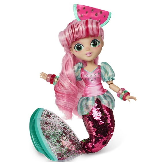 Fidgie Friends Watermellow, Mermaid Fashion Doll with Fidget Toy Features, Ages 6 