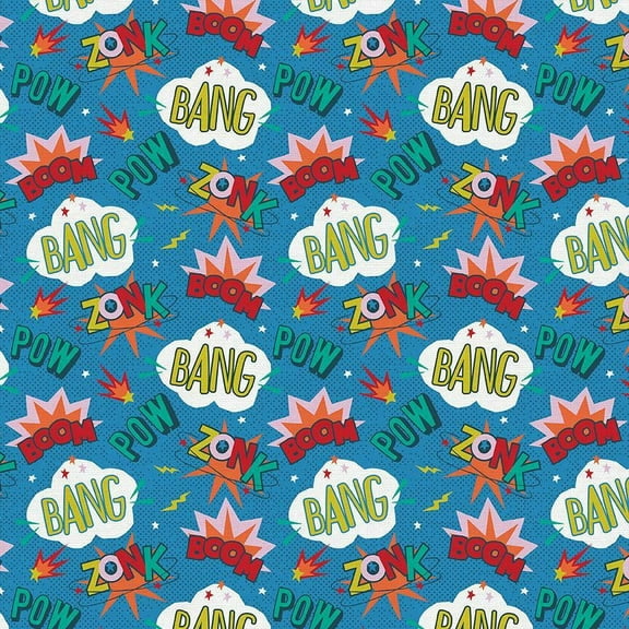 Kids superpowers fabric - comics fabric - Sold by the Quarter Yard