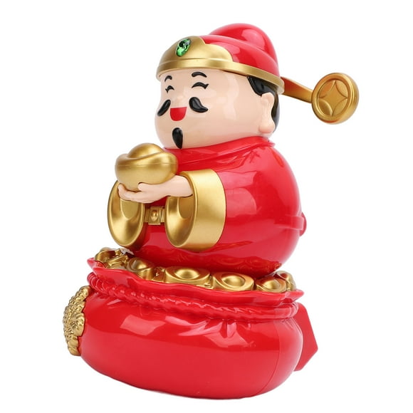 Caishen Statue, Mignonne Statue en ABS Dieu de la Richesse Adorable pour Cadeau