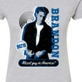 thumbnail image 3 of Beverly Hills 90210 - Brandon Nicest Guy In America - Juniors Fitted Graphic T-Shirt, 3 of 5