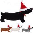 thumbnail image 2 of FELTECHELECTR 4 adornos colgantes exquisitos para árbol de Navidad con forma de perro salchicha, suministros para fiestas., 2 of 6