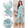 thumbnail image 3 of Ekouaer Pajama Set for Women Short Sleeve Top With Capri Pants Pjs 2 Piece Square Neck Loungewear Soft Sleepwear with Pockets, 3 of 6