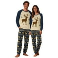 thumbnail image 2 of Zwiiyzr Family Christmas Pjs Matching Sets Holiday Jammies for Mom Matching Family Sets Christmas Casual Printed Top With Bottom Outfits Home Wear Navy-Mom, 2 of 7