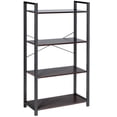 thumbnail image 1 of Costway 4-Tier Bookshelf Industrial Bookcase Diaplay Shelf Storage Rack Rustic Black, 1 of 10