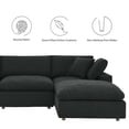 thumbnail image 3 of Modular Sectional Sofa Couch, Black, Fabric, Living Kitchen Cafe Bistro Hospitality Restaurant, Modern Contemporary HB34768, 3 of 5
