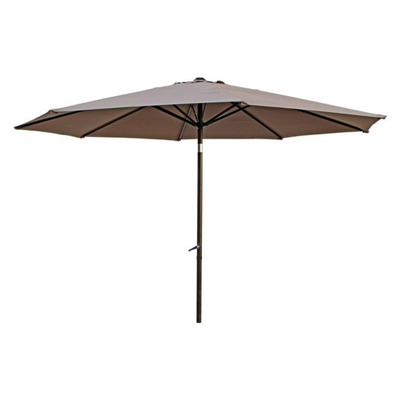 International Caravan St. Kitts Aluminum 11.5-foot Patio Umbrella, Khaki