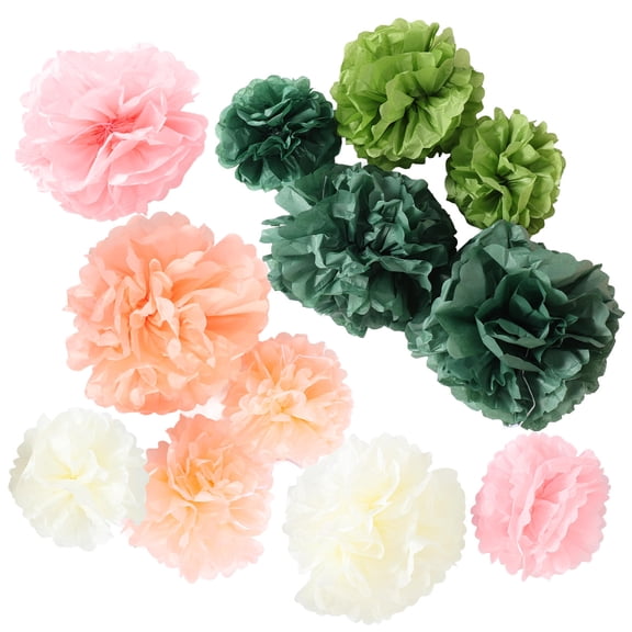 BESTYASH 12Pcs Large Tissue Paper Flowers in Assorted Colors for Party and Wedding Decoration