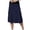 Navy, variant on Skirts for Women Skirt Women's Solid Lightweight Flare Midi Skirt with Elastic Waistfront Closure Easy Wear Flowy A-Line for Everyday Comfort and Versatility L