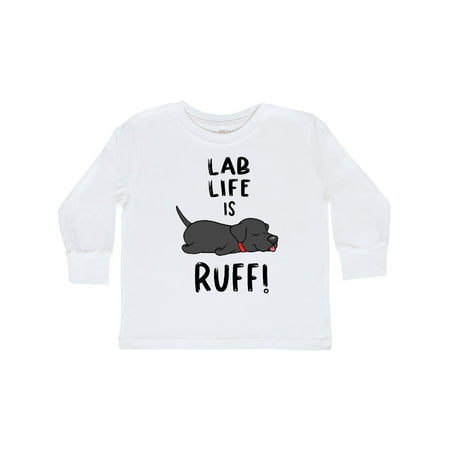 

Inktastic Lab Life is Ruff! Labrador Retriever Gift Toddler Boy or Toddler Girl Long Sleeve T-Shirt