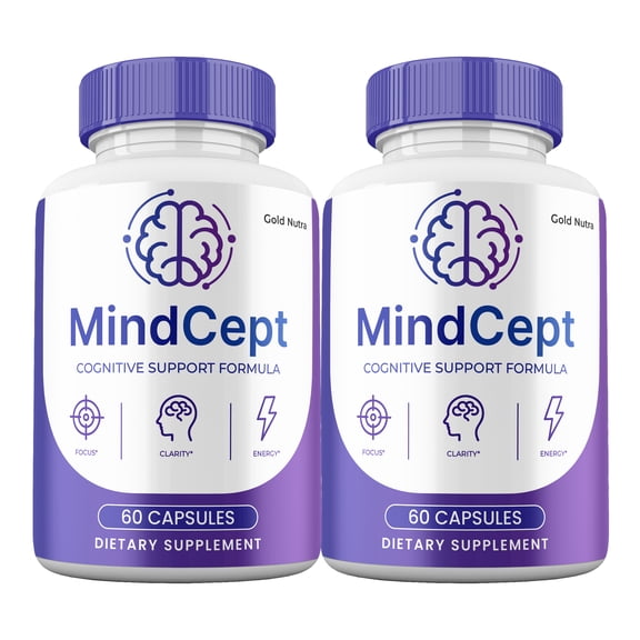 MindCept Capsules, Advanced Maximum Strength Brain Pills, MindCept Supplement (2 Pack)