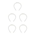 thumbnail image 3 of Minnieouse Diadema blanca exquisita Bandas para la cabeza universales Scrunchie Holder Regalos para el día de San Valentín Diademas para mujeres 18 mm, 3 18 mm, 3 perlas grandes 5piezas Minnieouse CBP232372, 3 of 4