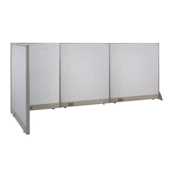GOF L-shaped Freestanding Office Partition, Room Divider, Privacy Screen, Workstation Cubicle (36”D x 126”W x 48”H)