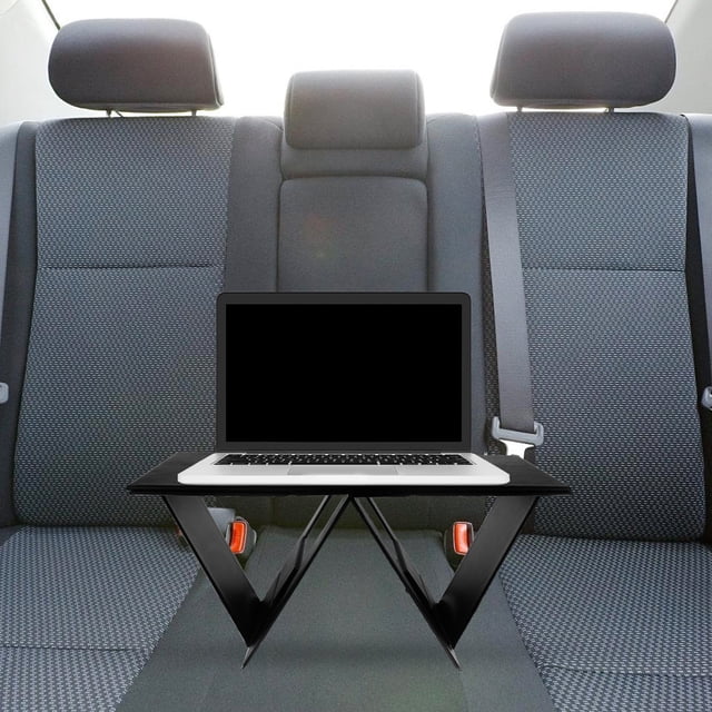 WRITWAA Travel Lap Desk Car Folding Table Plastic Black 1Pcs