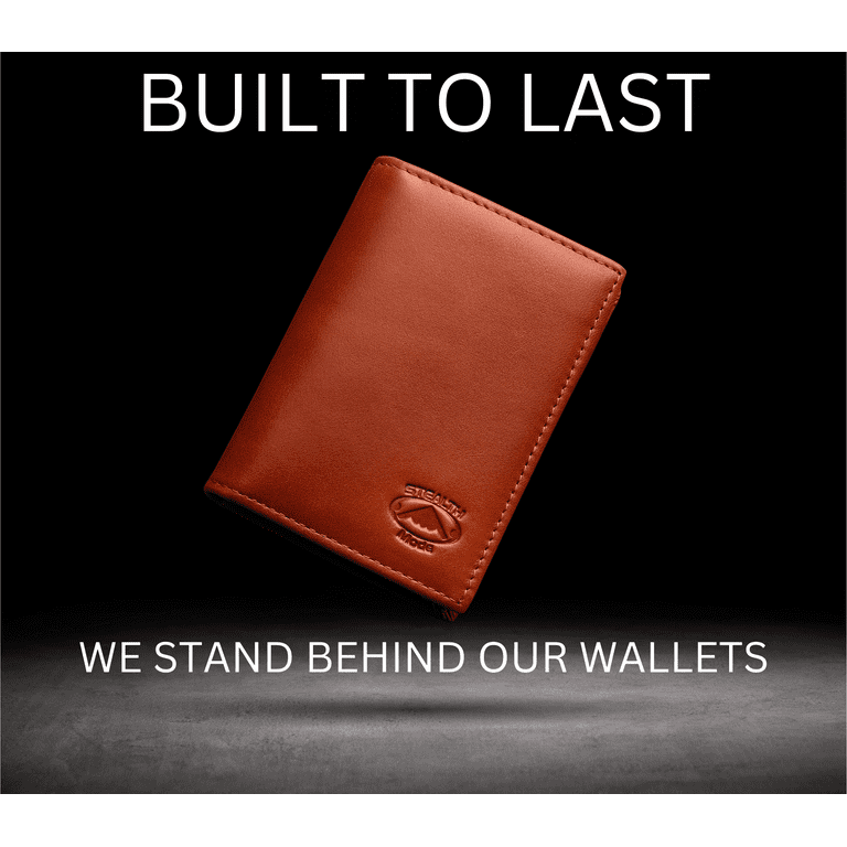 Mens Slim Leather Wallet Card Holder Front Pocket Wallets Credit ID Pocket  Thin