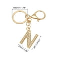 thumbnail image 2 of Uxcell Initial Letter Key Chain A-Z Keychain Initials Keyring Cute Metal Crystal Alphabet Keyring for Keys N, 2 of 7