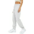 thumbnail image 4 of Comfy Cotton Fleece Sweatpants Drawstring Warm Elastic Waist Sports Gym Joggers Pants with Pockets Activewear (XL, White), 4 of 7