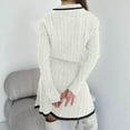 thumbnail image 6 of Simua Women's Long Sleeve Sweater Dresses 2 Piece Outfits Sets Ribbed Knit Crop Button Tops and Midi Skirt Casual Outfits, 6 of 7