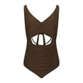 thumbnail image 6 of RYDCOT Bathing Suit for Women Tummy Control One Piece Swimsuit Criss Cross V Neck Monokini High Waisted Cutout Wrap Tie Back 1 Piece Swimwear Flash&nbsp;Deals Coffee, 6 of 7