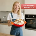 thumbnail image 5 of TLGREEN 6qt Enameled Cast Iron Dutch Oven for  Bread Baking, Non-Stick Dome-Shaped Bread Oven Pot with Lid, Silicone Handles and Scraper, Easy Cleaning, Red, 5 of 11