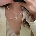 thumbnail image 4 of Collier Cœur en Perles - Collier Amour Goutte d'Huile, 4 of 6