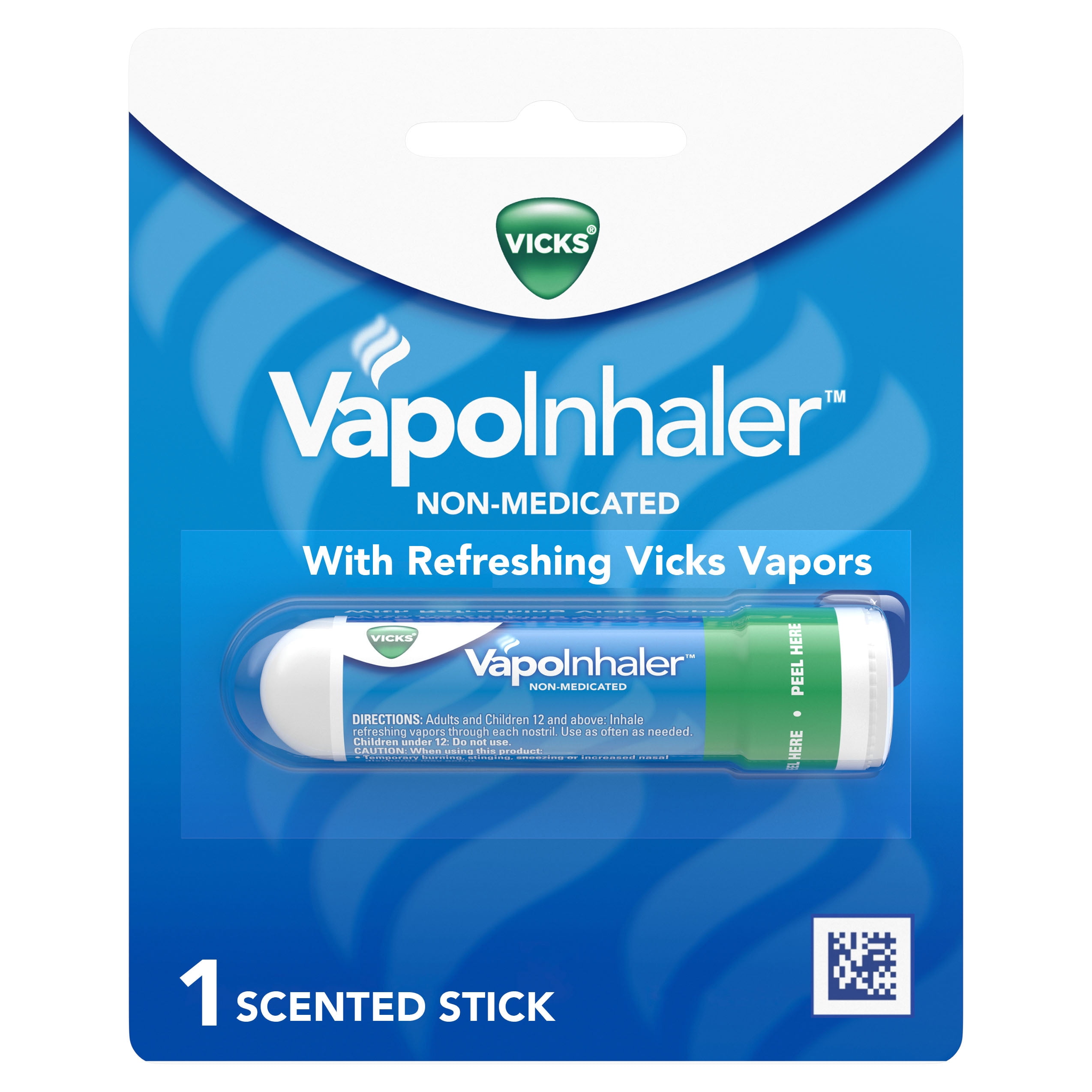 Vicks VapoInhaler, On-the-Go Portable Nasal Inhaler, Non-Medicated, 1 Scented Stick