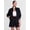 Black Soot, variant on Women's Cropped Fleece Bomber Jacket with Long Sleeves, Sizes XS-XXL