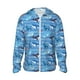 thumbnail image 1 of Fotbe Blue Fish Chaqueta con Protección Solar UPF 50+ para Hombre y Mujer, Camisa con Capucha y Bolsillos-XX-Large, 1 of 7