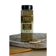 Pride Of India - Organic Ajwain Seed Whole - 18 oz (510gm) Large Dual Sifter Jar- Authentic Indian Carom Seeds - Used to Season Food, Pickles etc - Helps in Digestion